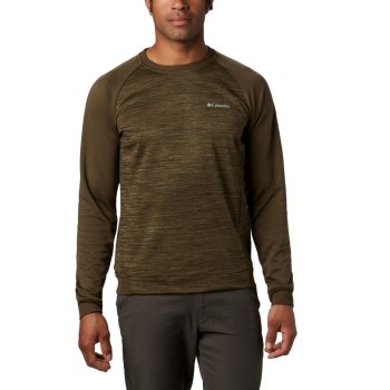 Columbia Tech Trail Midlayer Crew, Sudaderas Verde Oliva Para Hombre | 045986-WRL